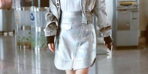 A loose white T can also look tight (with a red skirt, it’s cute and sweet)