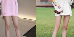 When girls wear sweatshirts, it is recommended not to always wear them with wide-leg pants (this will make them fashionable and look taller)