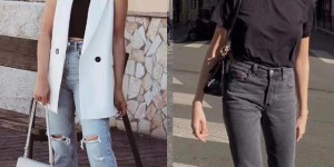 Wearing a T-shirt with jeans (a super casual way to wear in summer)