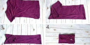 How to store T-shirts and put them away easily (a quick way to fold T-shirts without losing their shape)