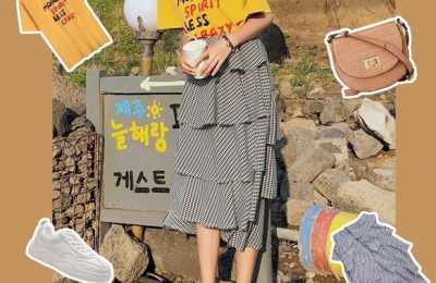 T-shirt and skirt combination plan (make your summer colorful)