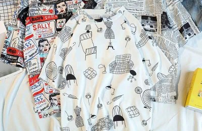 What is the name of the pattern printed on the T-shirt (recently there is a popular type of T-shirt called Ghost Painting)