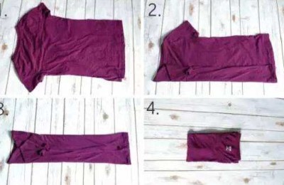 How to store T-shirts and put them away easily (a quick way to fold T-shirts without losing their shape)