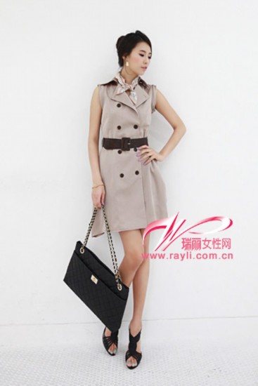 Mix and match, business attire, sleeveless, collarless, OL